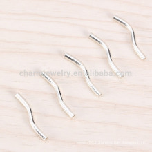 Sef069 Fashion 925 Sterling Silver Copper Bend Tube Shape Jewelry Findings pour les produits de bricolage élégant Livraison gratuite